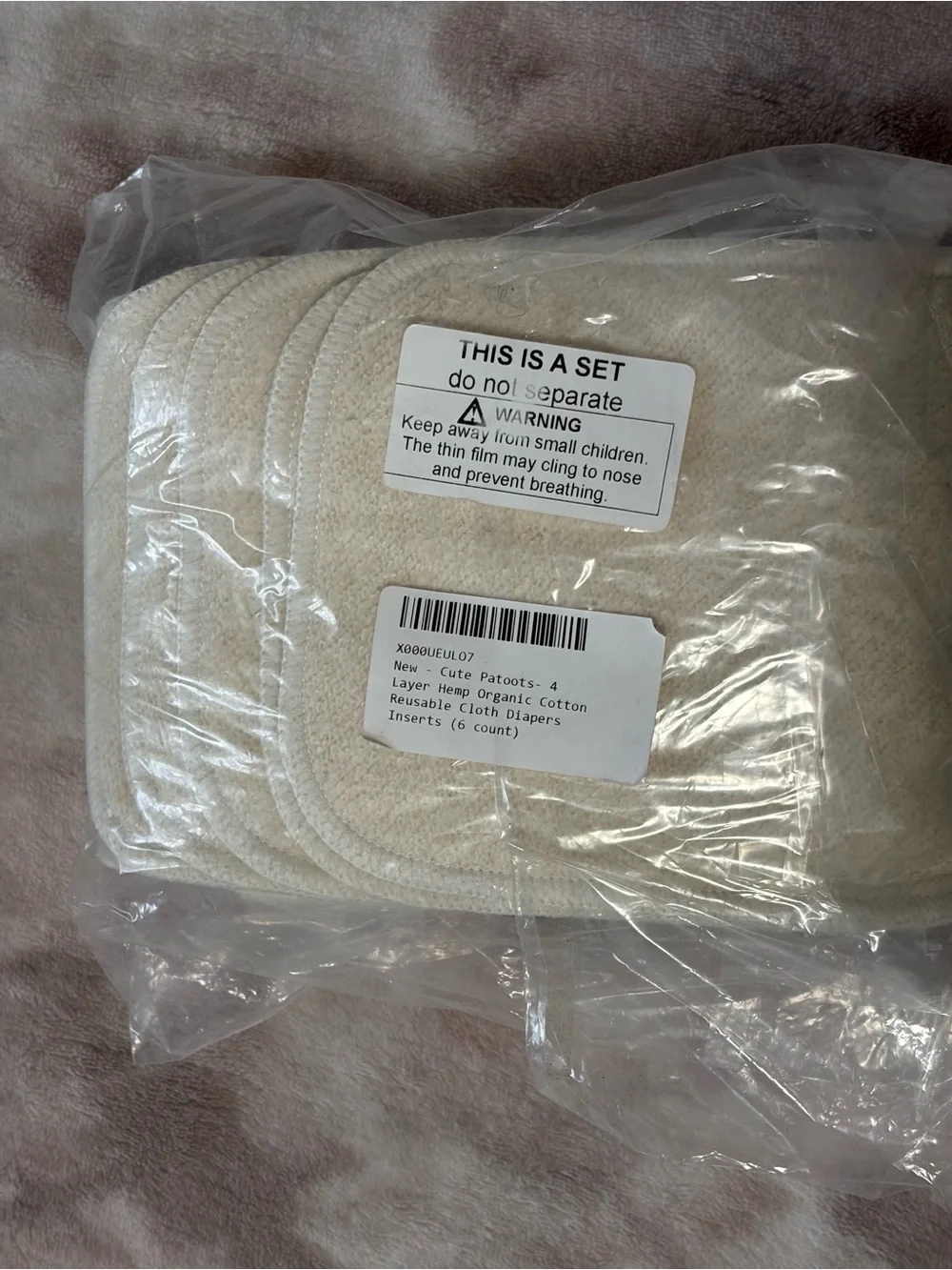 Blue Cloth Diaper Inserts - Reusable Hypo-Allergenic Absorbent